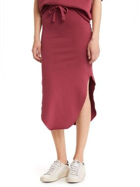 Frank Eileen Tee Lab Red Skirt Donegal Unforgettable Triple Fleece Wine French
